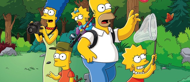 Marge, Bart, Maggie, Homer et Lisa, la famille Simpson au complet.