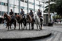 Br&eacute;sil: policiers &agrave; cheval pour renforcer la s&eacute;curit&eacute; &agrave; Rio