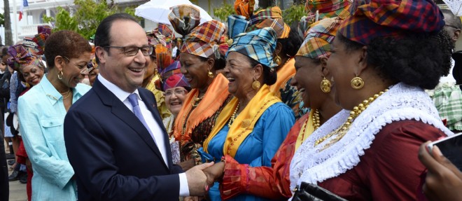Hollande etait en Guadeloupe ce dimanche 10 mai.