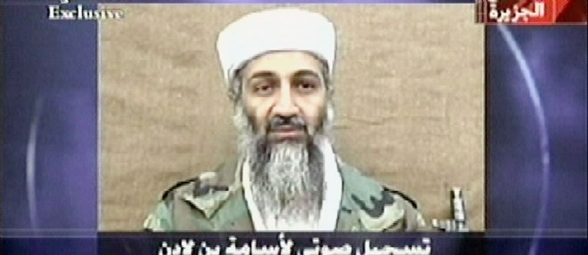 Portrait d'Oussama Ben Laden montre sur la chaine de television al Jazeera, photo d'illustration.