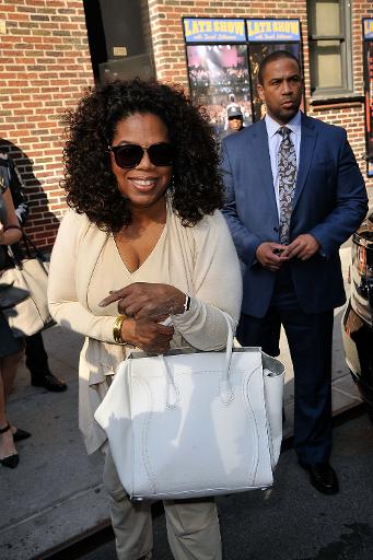 Oprah Winfrey se rend à l'enregistrement du "Late Show With David Letterman" à New York le 14 mai 2015 © Chance Yeh GETTY IMAGES NORTH AMERICA/AFP