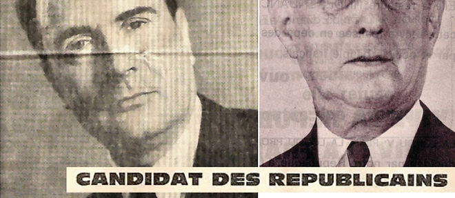 Francois Mitterrand, candidat des republicains face a De Gaulle en 1965.