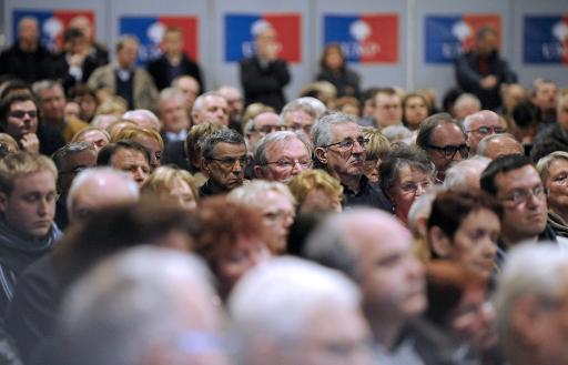 Des militants lors d'un meeting de l'UMP le 2 decembre 2012 a Nancy