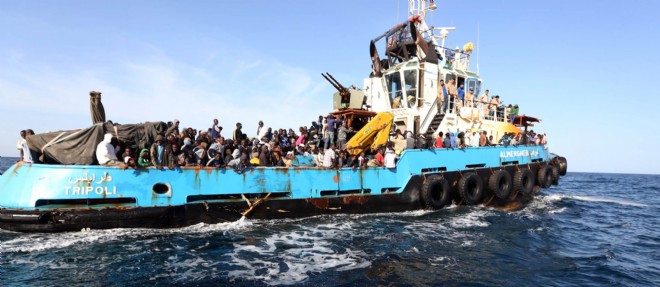 Un bateau de migrants, photo d'illustration.