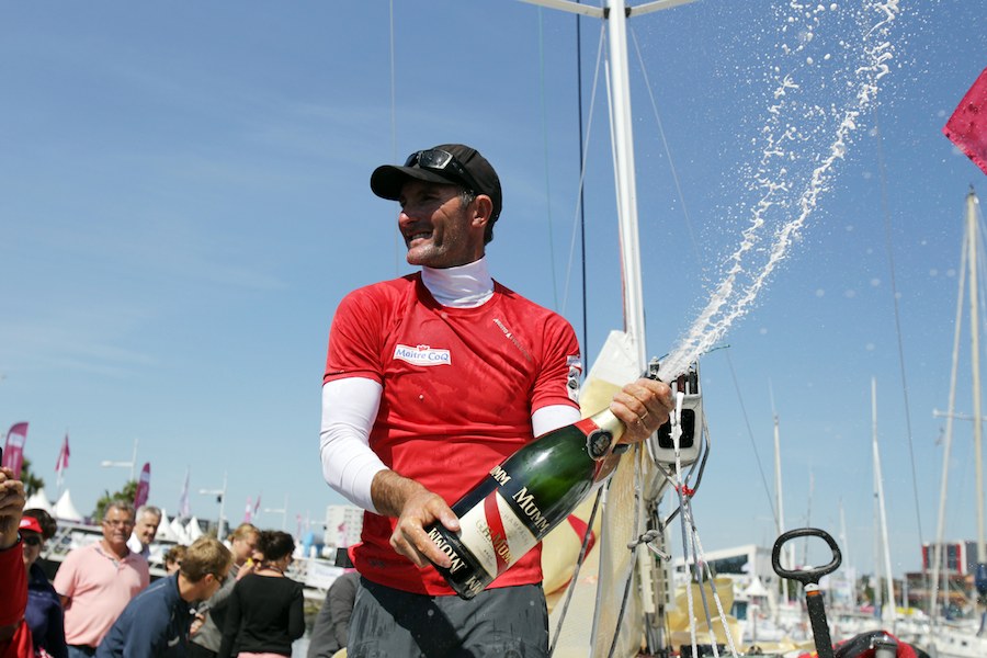 La joie de Jérémie Bayou, vainqueur l'an dernier. ©  AFP