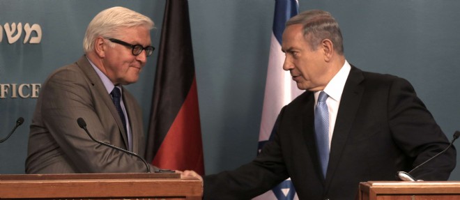 Frank-Walter Steinmeier et Benjamin Netanyahu.