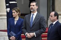 Le roi d'Espagne Felipe VI en visite d'Etat en France, deux mois apr&egrave;s le crash de la Germanwings