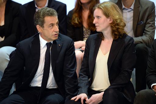 Nicolas Sarkozy et Nathalie Kosciusko-Morizet lors du congrès fondateur des Républicains le 30 mai 2015 à Paris © STEPHANE DE SAKUTIN AFP