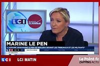 Zapping du &quot;Point&quot; - Marine Le Pen : &quot;Jean-Marie Le Pen s'accorde plus de pouvoir qu'il n'en a&quot;