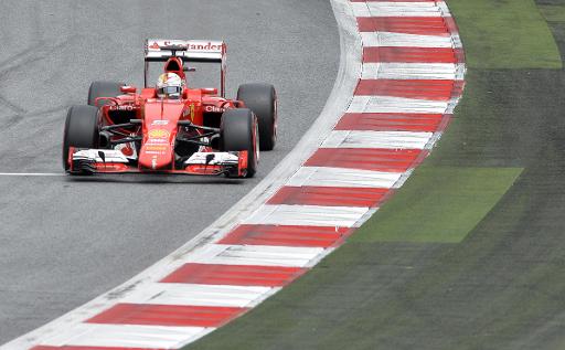 L'Allemand Sebastian Vettel (Ferrari), lors des qualifications pour le GP d'Autriche, le 20 juin 2015 à Spielberg © Samuel Kubani AFP