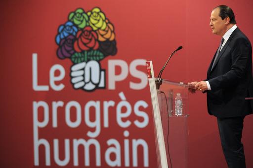 Jean-Christophe Cambadelis, premier secretaire du Parti socialiste, lors du 77e congres du PS a Poitiers, le 7 juin 2015