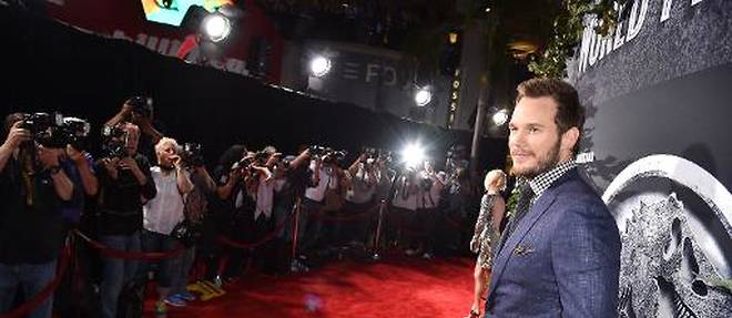 Photo prise le 9 juin 2015 de l'acteur americain Chris Pratt pour la premiere de "Jurassic World" a Hollywood