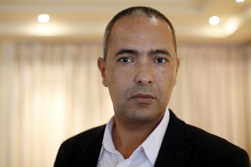 L'ecrivain algerien Kamel Daoud pose au restaurant Drouant, a Paris, le 5 mai 2015