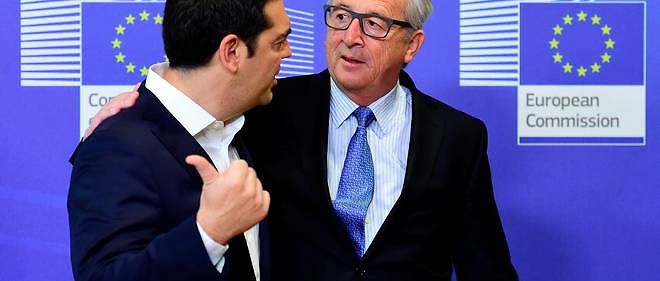 Alexis Tsipras et Jean-Claude Juncker a Bruxelles le 22 juin 2015.