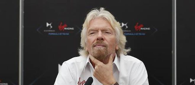 L'hommes d'affaires Richard Branson evoque le partenariat entre PSA et l'ecurie Virgin dans la Formule E, le 27 juin 2015 a Londres