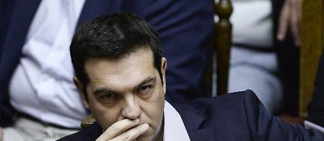 Le Premier ministre grec Alexis Tsipras au Parlement grec, le 27 juin 2015 a Athenes