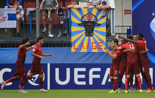 Les joueurs du Portugal des moins de 21 ans, le 27 juin 2015 à Olomouc © Radek Mica AFP