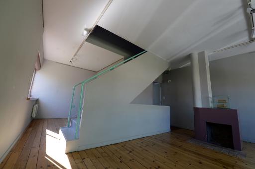 L'intérieur d'une maison de la Cité Frugès à Pessac (Gironde), construite par Le Corbusier, le 24 juin 2015 © JEAN-PIERRE MULLER AFP