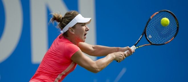 Simona Halep, lors du tournoi de Birmingham, le 16 juin 2015