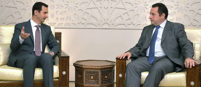 Jean-Frederic Poisson, president du Parti chretien democrate affilie aux Republicains, a rencontre a Damas le president Bachar el-Assad.