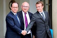 Emmanuel Macron n'hésite pas à aborder les sujets de Michel Sapin et ne voit pas le problème. « Je ne demande pas à aller à l'Eurogroupe pour défendre ma loi. Je le laisse faire », balaye-t-il quand on l'interroge sur le sujet. ©BERTRAND GUAY