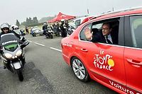 Le président français avait assisté à la 6e étape du Tour lors de l'édition 2014. ©JEFF PACHOUD