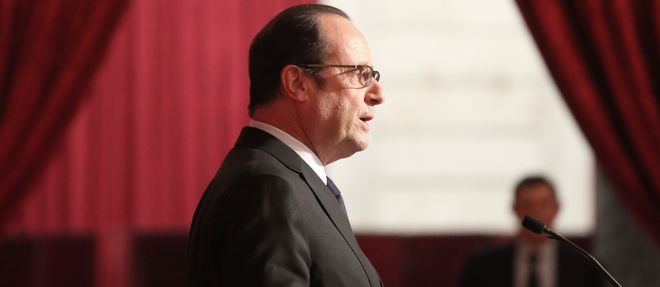Francois Hollande lors d'une ceremonie de remise de la Legion d'honneur, Photo d'illustration.