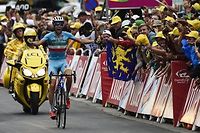 Vincenzo Nibali, vainqueur du Tour de France l'an dernier, s'impose en solitaire à La Toussuire. ©ERIC FEFERBERG