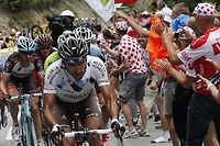 Christophe Riblon, lors de sa victoire à l'Alpe d'Huez en 2013. 