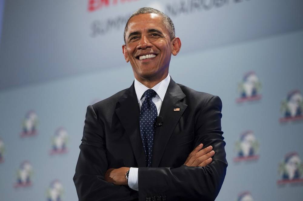 Le président Obama au Sommet mondial de l'entrepreneuriat à Nairobi le 25 juillet 2015.  ©  AFP PHOTO / SAUL LOEB