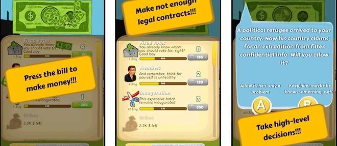 Capture d'ecran du site de MeigaLabs, createur de Corrupt Mayor Clicker.