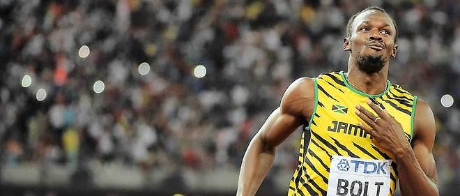 Le Jamaicain Usain Bolt a remporte son 4e titre de champion du monde sur 200 metres, a Pekin.