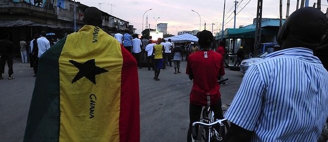 Des supporteurs ghaneens a Abidjan pour le match de Coupe du monde Ghana-Uruguay, le 2 juillet 2010. (Image d'illustration).