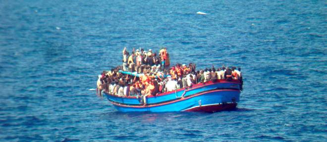 Un bateau de migrants en Mediterranee, Photo d'illustration.