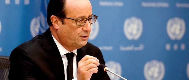 Le president francais Francois Hollande lors d'un discours, le dimanche 27 septembre, aux Nations unies.