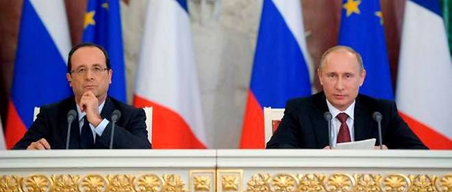 Le president francais Francois Hollande et son homologue russe Vladimir Poutine ne partagent pas la meme position sur l'attitude a adopter vis-a-vis du president syrien.