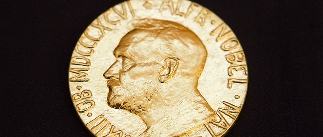 Medaille remise au laureat du prix Nobel de la paix. 