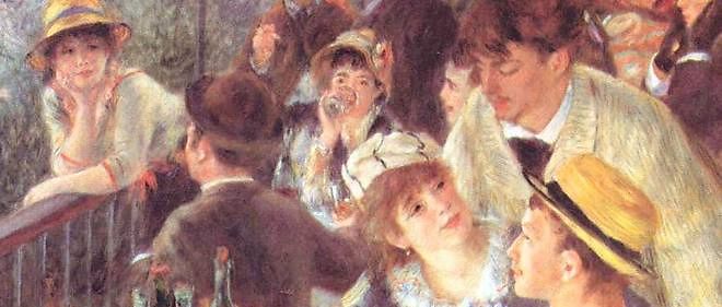 "Le Dejeuner des canotiers", d'Auguste Renoir (detail). 