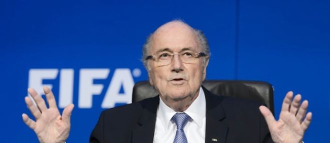 Sepp Blatter, le 20 juillet 2015 lors d'une conference de presse au siege de la Fifa a Zurich