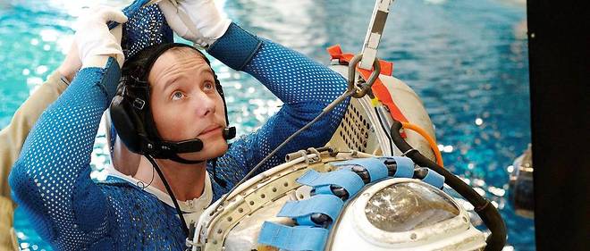 L'astronauteThomas Pesquet lors d'un entrainement en Russie.