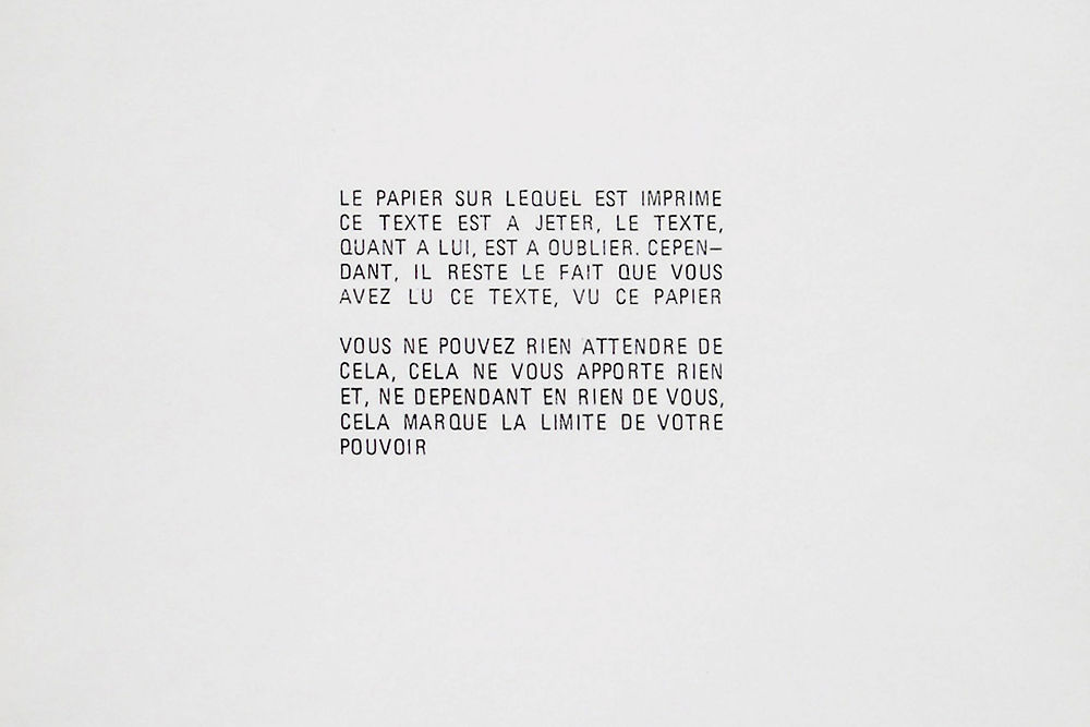 "Texte" (1972) d'André ­Cadere (1934-1978)