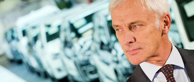 Matthias Muller, le PDG de Volkswagen. Depuis les premieres revelations, l'action a chute de 40 %.