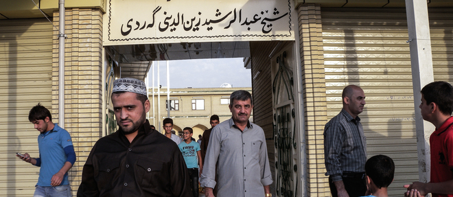 La sortie d'une mosquee a Erbil.