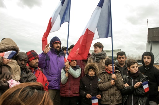 Des migrants dans la "Jungle" de Calais le 20 novembre 2015