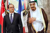 François Hollande et le roi d'Arabie saoudite Salmane ben Abdelaziz Al Saoud, le 5 mai dernier. ©CHRISTOPHE ENA