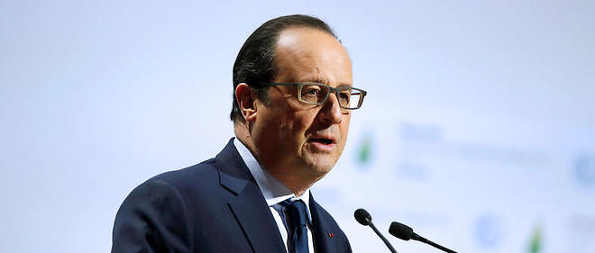 Francois Hollande lors de son discours inaugural a la COP21. Image d'illustration.