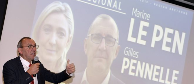 Gilles Pennelle, le candidat FN, a  obtenu 18,2 % des voix contre 35 % pour Jean-Yves Le Drian (PS) au premier tour.