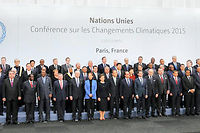 Les 195 pays réunis au Bourget pour la COP 21 espèrent trouver un accord sur le réchauffement climatique. Les négociations s'annoncent ardues. ©Pool for Yomiuri