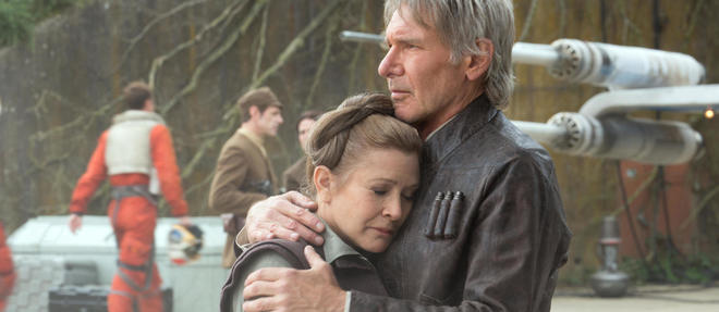 Leia (Carrie Fisher) & Han Solo (Harrison Ford)  dans "Le Reveil de la Force"
