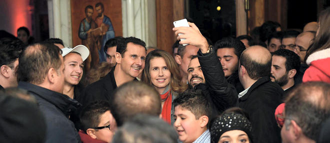 Bachar el-Assad a fait des selfies dans une eglise de Damas. Image d'illustration.
